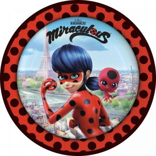 Papírový talíř 22,8cm 8ks Miraculous - Ladybug Amscan