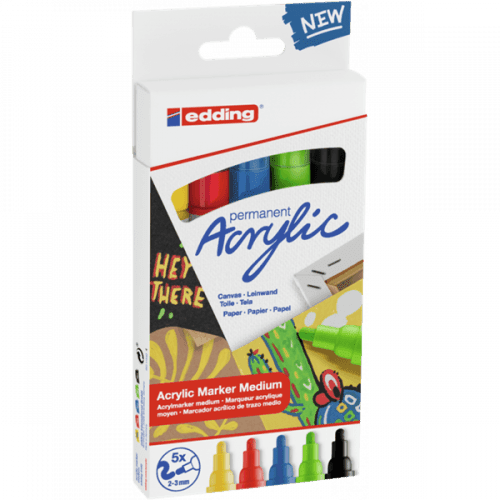 Edding Akrylový popisovač e-5100/5 M, sada Basic