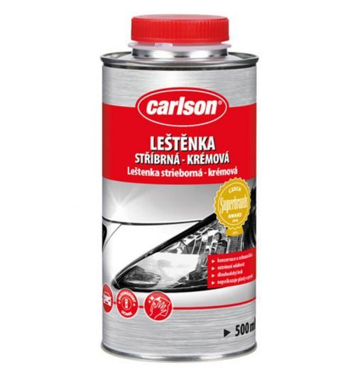 Leštěnka na lak karosérie s barevným pigmentem Carlson - stříbrná krémová 500ml