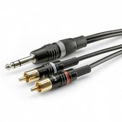 Jack / cinch audio kabel Hicon HBP-6SC2-0150, 1.50 m, černá