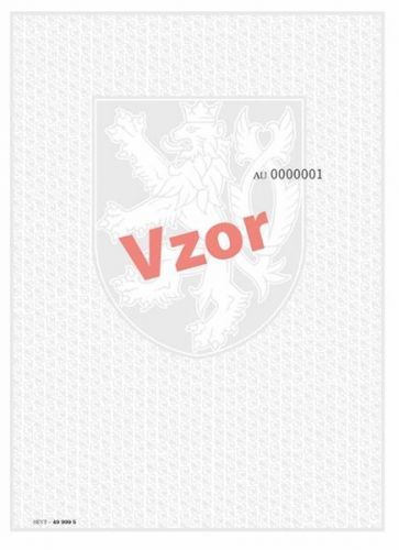 Bianco 280× 420 mm vysvědčení o absolutoriu v konzervatoři, závěrečné vysvěd. pro SŠ, tisk QR kód