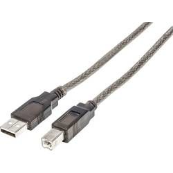 USB kabel Manhattan Hi-Speed USB 2.0 aktives Anschlusskabel USB A-Stecker auf B-Stecker 15m schwarz 152389, 15.00 m, černá