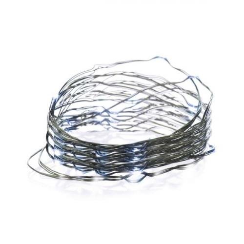 Vánoční osvětlení EMOS D3AC05 ZY1914T 150LED nano řetěz zelený 15m studená bílá s časovačem