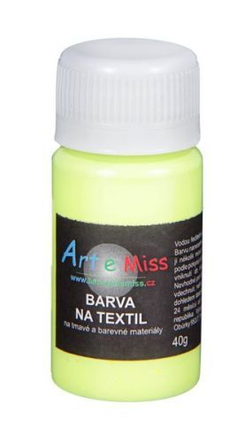 Barva na tmavý textil, 40 g - neon žlutá