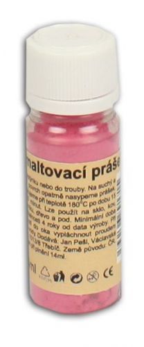 Smaltovací prášek 10g - barva růžová