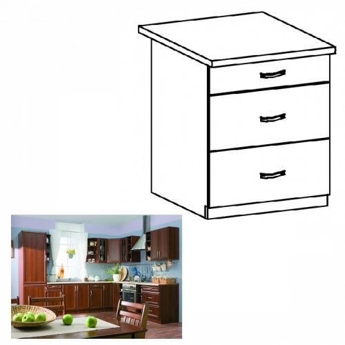 Spodní skříňka D60S3 SICILIA Tempo Kondela Ořech milano