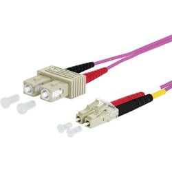 Optické vlákno kabel Metz Connect 151S1EOJO10E [2x zástrčka SC - 2x zástrčka LC], 1.00 m, fialová