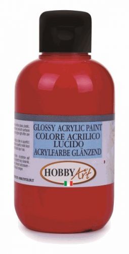 Akrylová barva Hobby Art, lesklá 250ml  - karmín. červená
