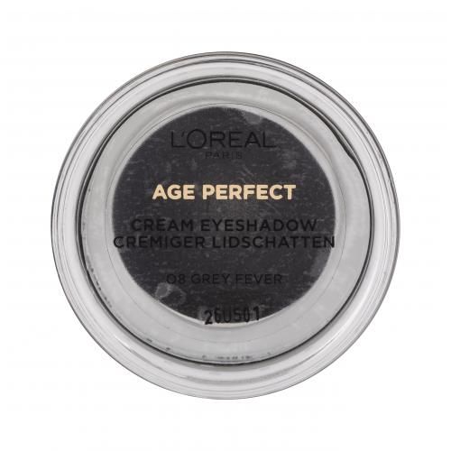 L'Oréal Paris Age Perfect Cream Eyeshadow 4 ml oční stín pro ženy 08 Grey Fever