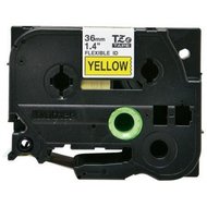 Kompatibilní páska s Brother TZ-FX661/TZe-FX661, 36mm x 8m, flexi, černý tisk/žlutý podkla
