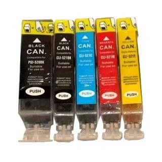 Canon CLI-521 Bk, C,M,Y + PGI-520Bk multipack kompatibilní cartridge