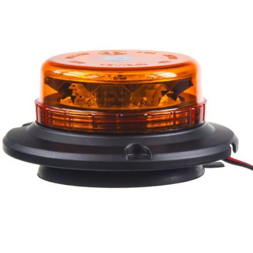 Maják LED diodový - oranžový / 12-24V / 12x 3W LED / magnetické uchycení / ECE R65 R10