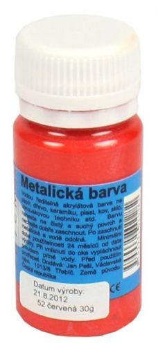 Univerzální barva-metalická 40g barva červená