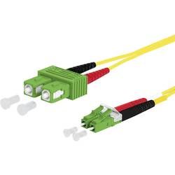 Optické vlákno kabel Metz Connect 151P1EAJA10E [2x SC APC zástrčka - 2x zástrčka LC], 1.00 m, žlutá