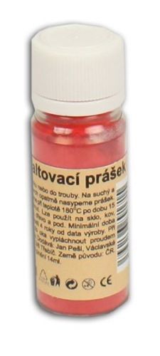 Smaltovací prášek 10g - barva  tm.červená