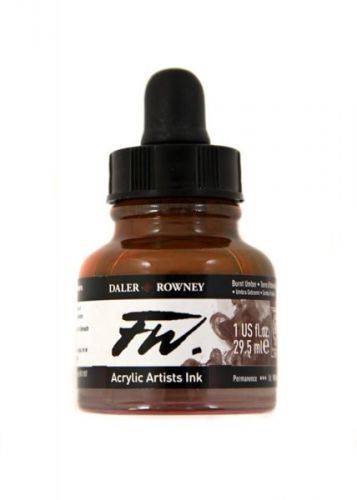 Umělecká akrylová tuš Daler Rowney 29,5 ml - Burnt Umber