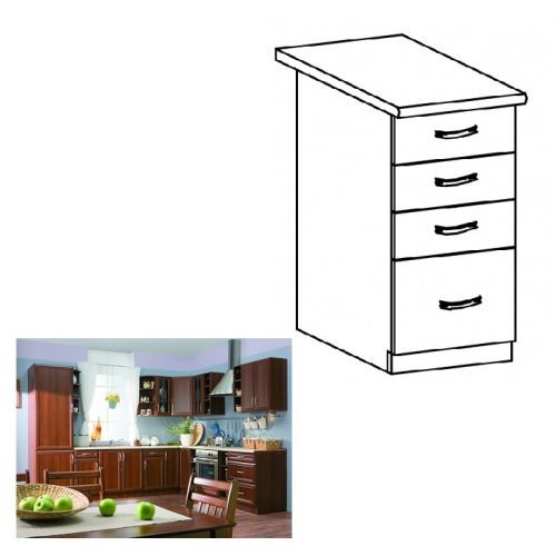 Spodní skříňka D40S4 SICILIA Tempo Kondela Ořech milano