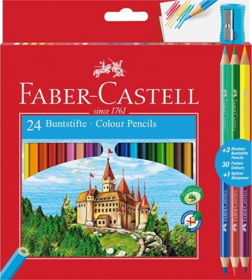 Pastelky Faber-Castell šestihranné, 24ks +3ks