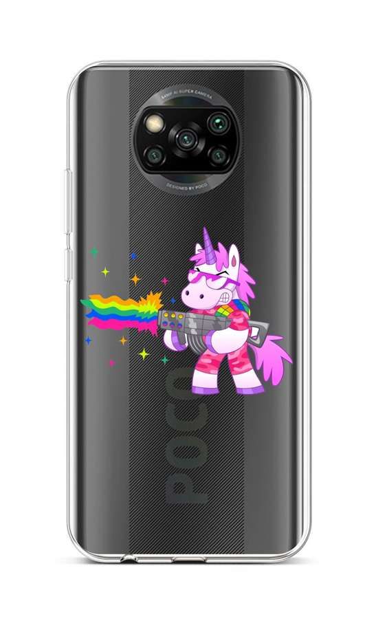 Kryt TopQ Xiaomi Poco X3 silikon Rainbow Gun 60863