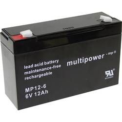 Olověný akumulátor multipower PB-6-12-6,35 MP12-6, 12 Ah, 6 V