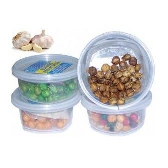 Rohlíkové vázané Boilies + práškový dip - 12mm - ČESNEK