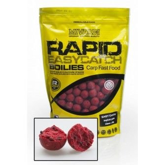 MIVARDI Boilies Rapid EASY Catch Anglická Jahoda 18mm/950g