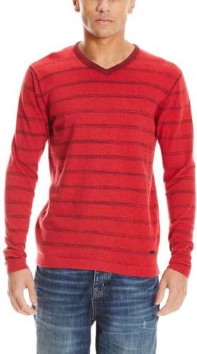 mikina BENCH - V Neck Stripe Red (RD012)