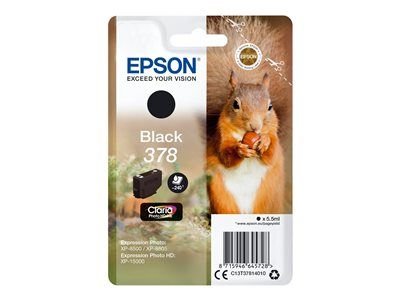 Epson 378 - 5.5 ml - černá - originál - blistr - inkoustová cartridge