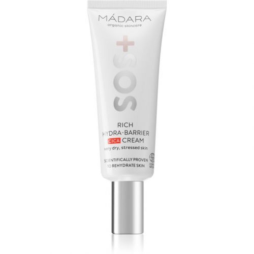 Mádara SOS+ Rich Hydra-Barrier CICA hydratační krém na obličej 40 ml