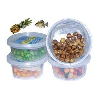 Rohlíkové vázané Boilies + práškový dip - 12mm - ANANAS RYBA