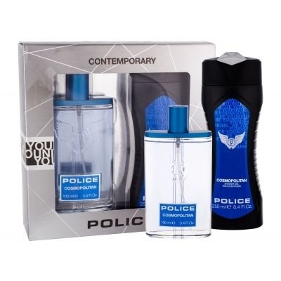Police Cosmopolitan dárková kazeta pro muže toaletní voda 100 ml + sprchový gel 250 ml