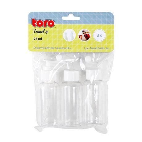 TORO 267148 SET CESTOVNÍCH LAHVIČEK NA KOSMETIKU,3KS,3,8X9,8CM