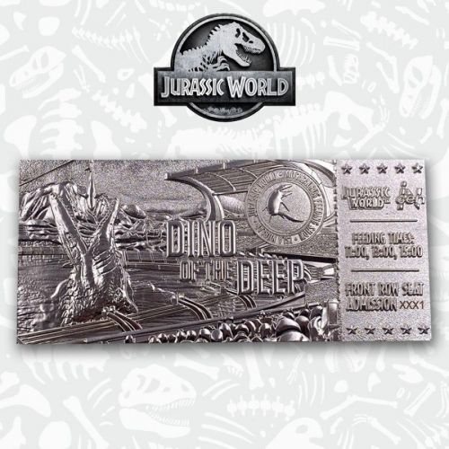 FaNaTtik | Jurassic Park - Replica Mosasaurus Ticket Ticket (silver plated)