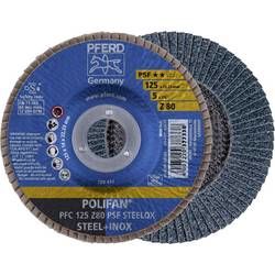 Vějířovitý brusný kotouč PFERD PFC 125 Z 80 PSF STEELOX 69398194, Ø 125 mm/