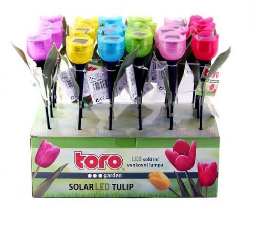 TORO SOLÁRNÍ LED LAMPA TULIPÁN, 5,5X5,5X30.5 CM