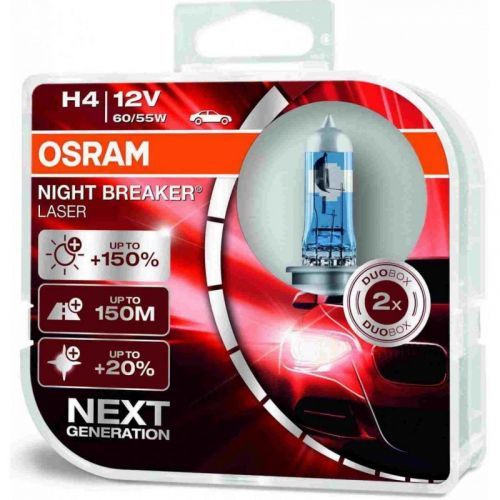 Autožárovky Osram Night Breaker Laser Next Generation H4 12V 60/55W P43t - plastový box 2ks