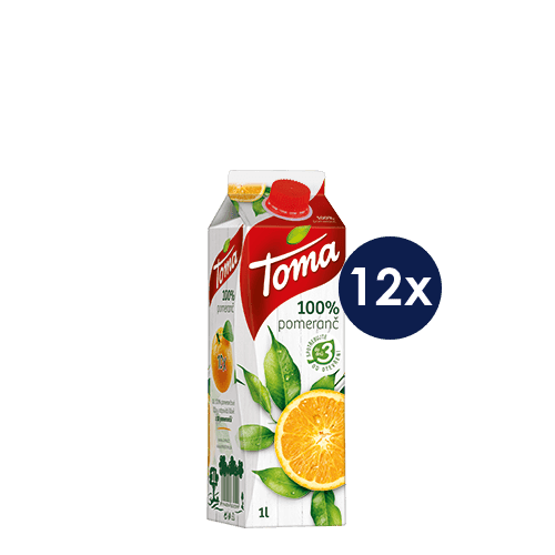 100% Orange Toma ElOPAK 1 l - 12 ks/balení