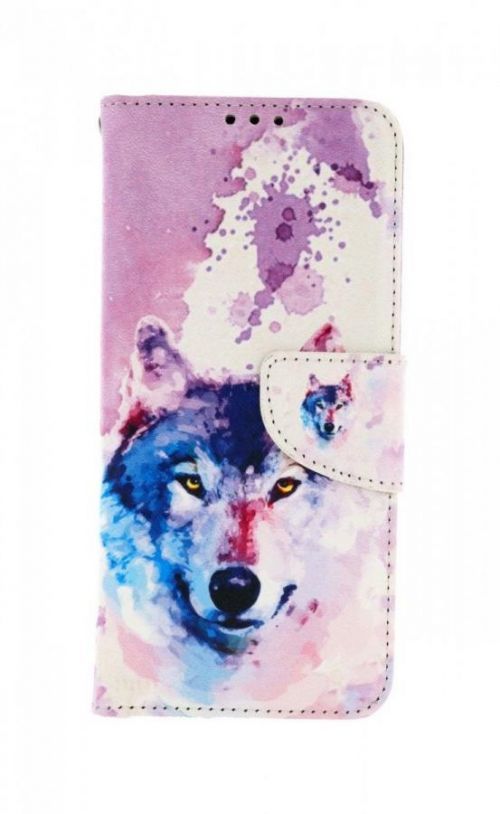 Pouzdro TopQ Samsung A22 knížkové Polární vlk 60691