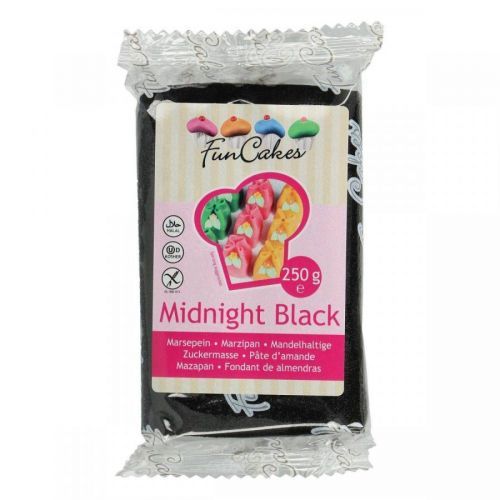 Vynikající marcipán 1:5 černý Midnight Black 250g FunCakes