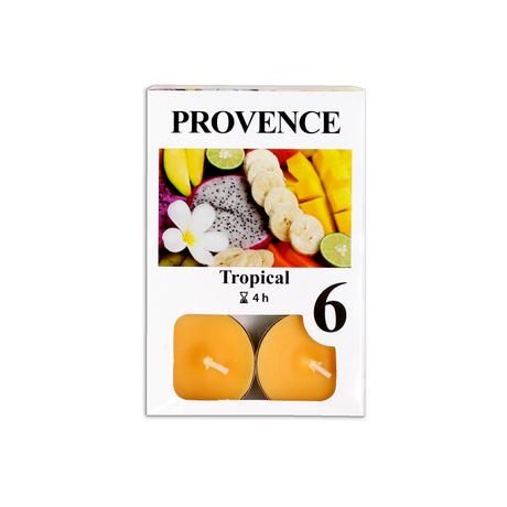 Provence SVÍČKA ČAJOVÁ TROPICKÁ VŮNĚ, 6KS