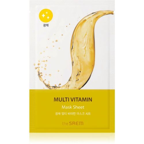 The Saem Bio Solution Multi Vitamin plátýnková maska pro rozjasnění a vitalitu pleti