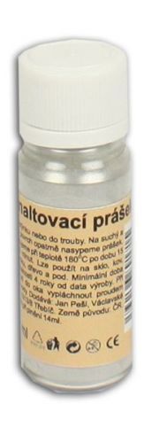 Smaltovací prášek 10g - barva stříbrná