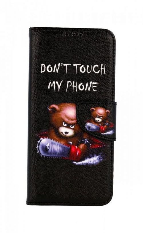Pouzdro TopQ Samsung A22 knížkové Don't Touch méďa 60518