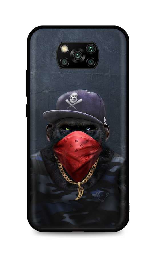 Kryt TopQ Xiaomi Poco X3 silikon Monkey Gangster 60924