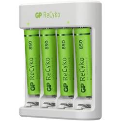 USB nabíječka vč. akumulátorů GP Batteries, NiMH E411 + 4x ReCyko+ Micro, AAA, AA