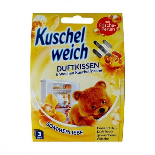 Kuschelweich (Německo) KUSCHELWEICH DUFTKISSEN Vonné polštářky do šatníku 3ks KUSCHELWEICH DUFTKISSEN: SOMMERLIEBE (žluté)
