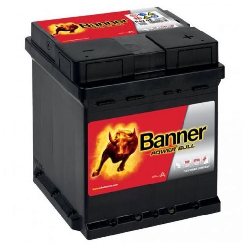 Autobaterie / akumulátor kyselino-olověný Banner Power Bull 12V 42Ah P4208 - technologie Ca/Ca