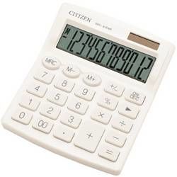 Citizen 7242502 stolní kalkulačka bílá Displej (počet míst): 12 na baterii, solární napájení (š x v x h) 102 x 124 x 25 mm