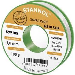 Pájecí cín Stannol HS10-Fair, cívka, 100 g, 1.0 mm