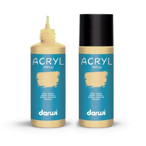 Akrylová barva DARWI ACRYL OPAK 80 ml, metalická zlatá